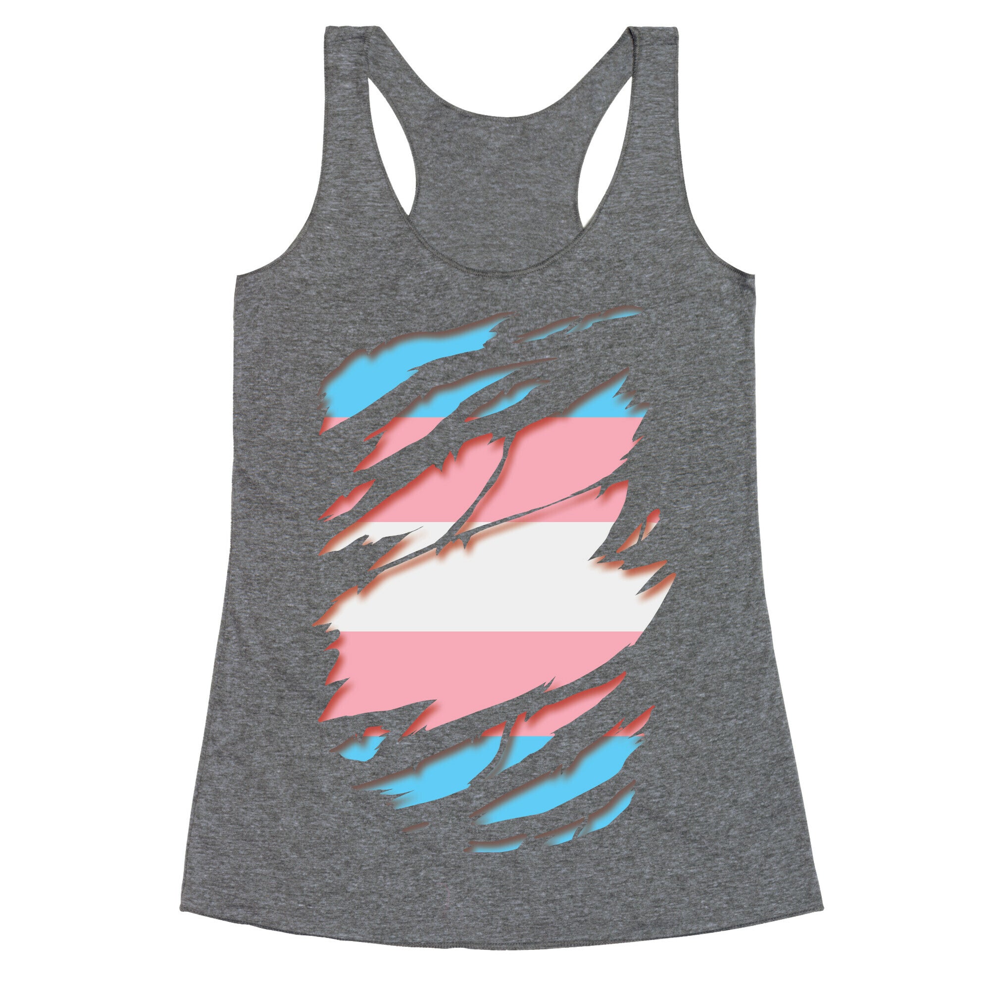 Ripped Shirt: Trans Pride Racerback Tank